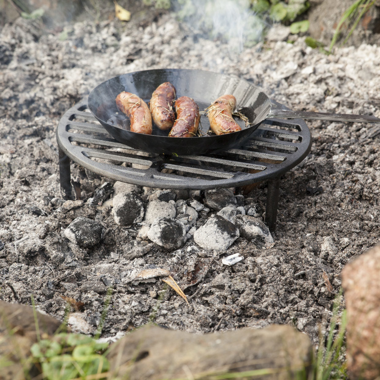 Esschert Design Feuerrost – Ø 34 × 10,3 cm, schwarz – für Grill