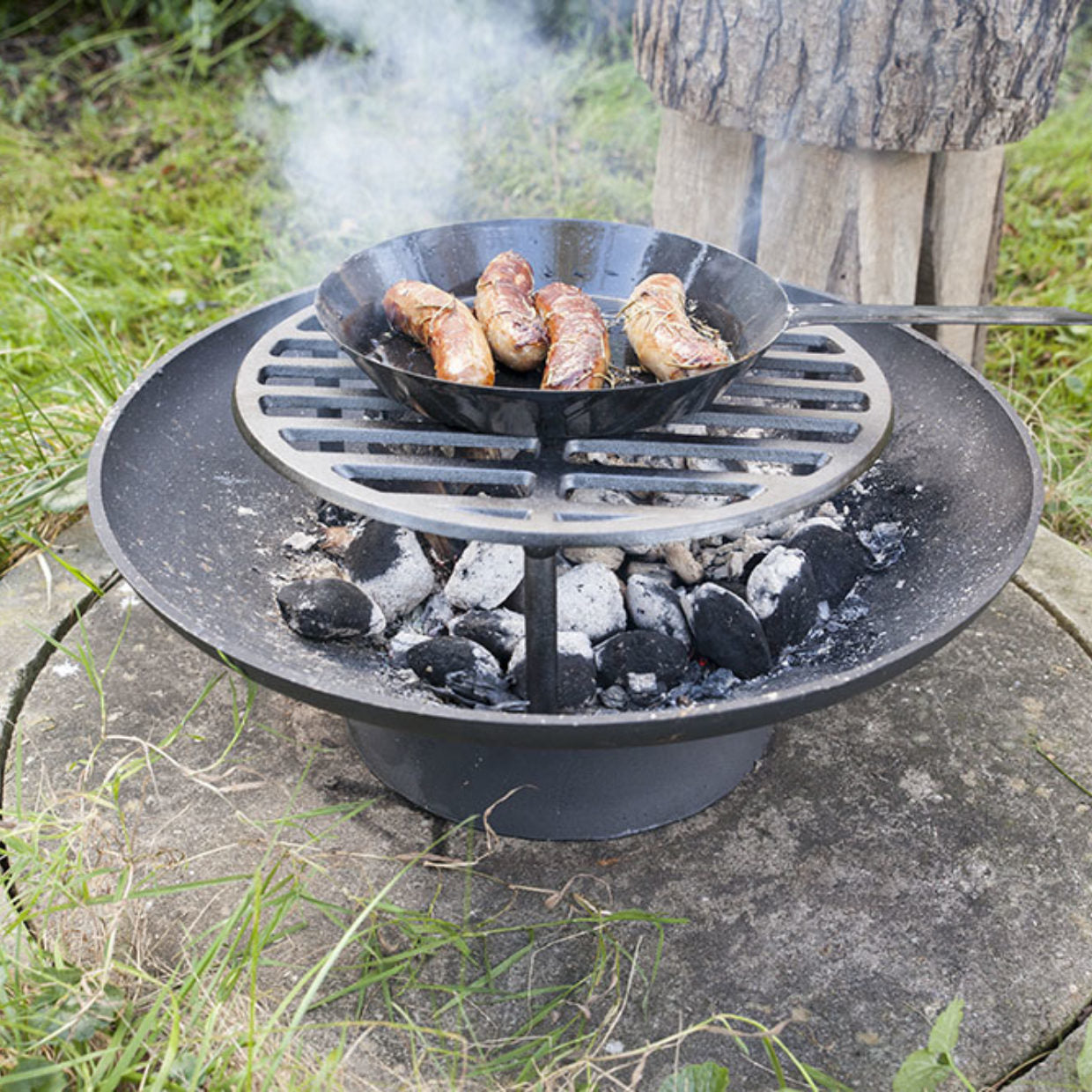 Esschert Design Feuerrost – Ø 34 × 10,3 cm, schwarz – für Grill