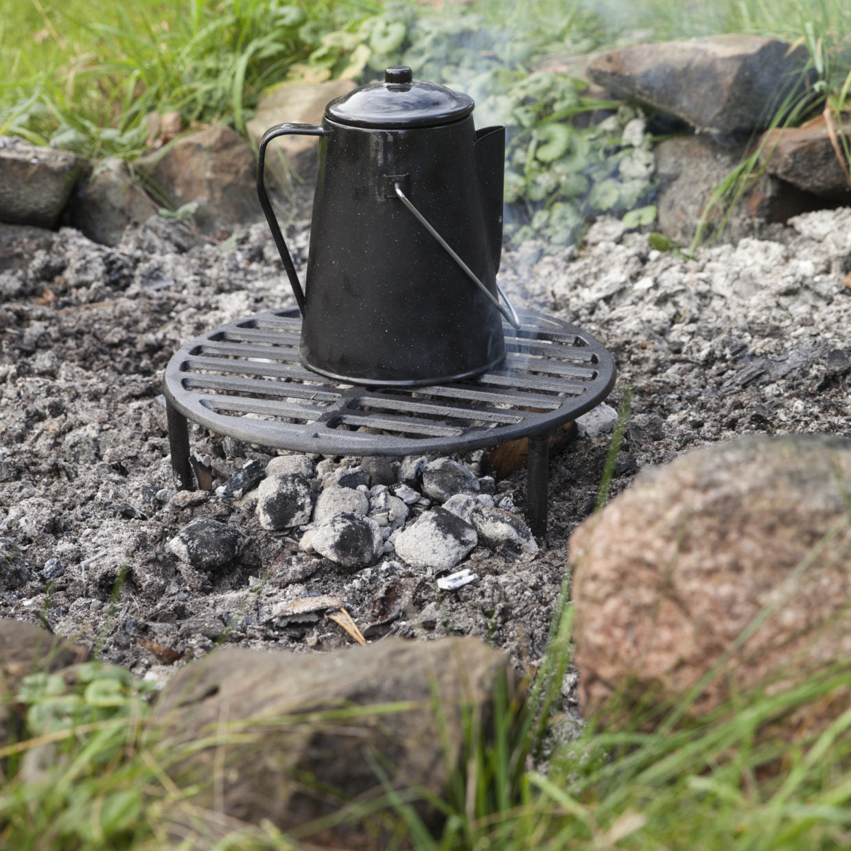 Esschert Design Feuerrost – Ø 34 × 10,3 cm, schwarz – für Grill