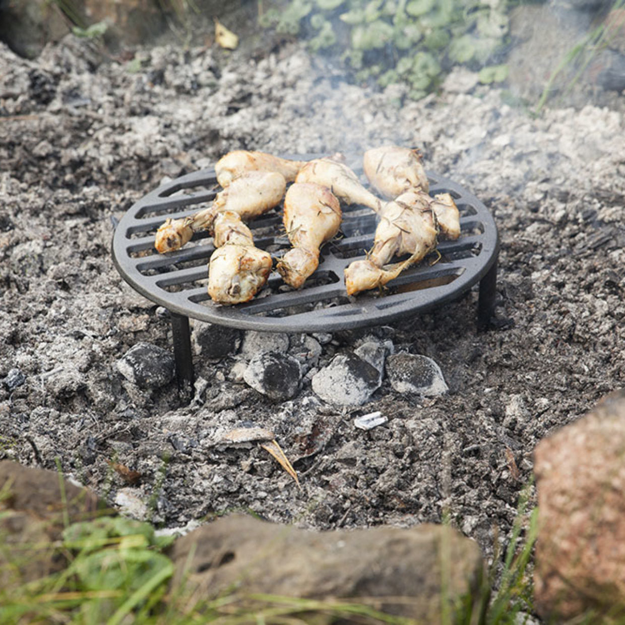 Esschert Design Feuerrost – Ø 34 × 10,3 cm, schwarz – für Grill
