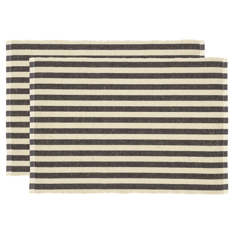 Södahl Tischset – Baumwolle/Jute, Schwarz, 48 × 33 cm – 2er-Set