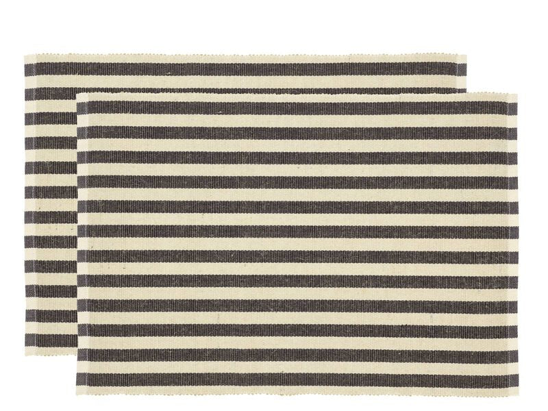 Södahl Tischset – Baumwolle/Jute, Schwarz, 48 × 33 cm – 2er-Set