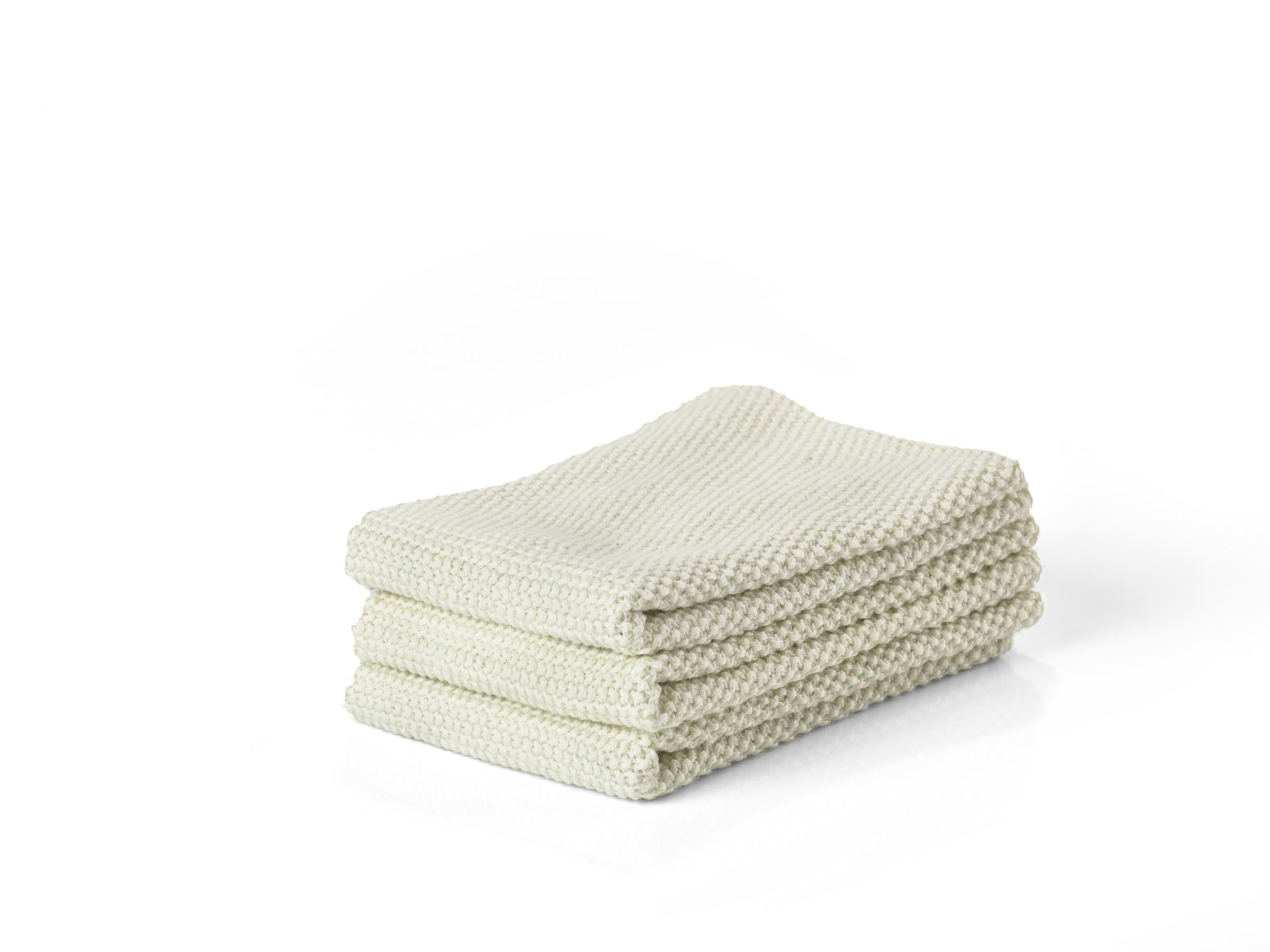 Zone Denmark Abwaschlappen – weiss-gelb – 27 × 27 cm – Baumwolle – 3er-Set