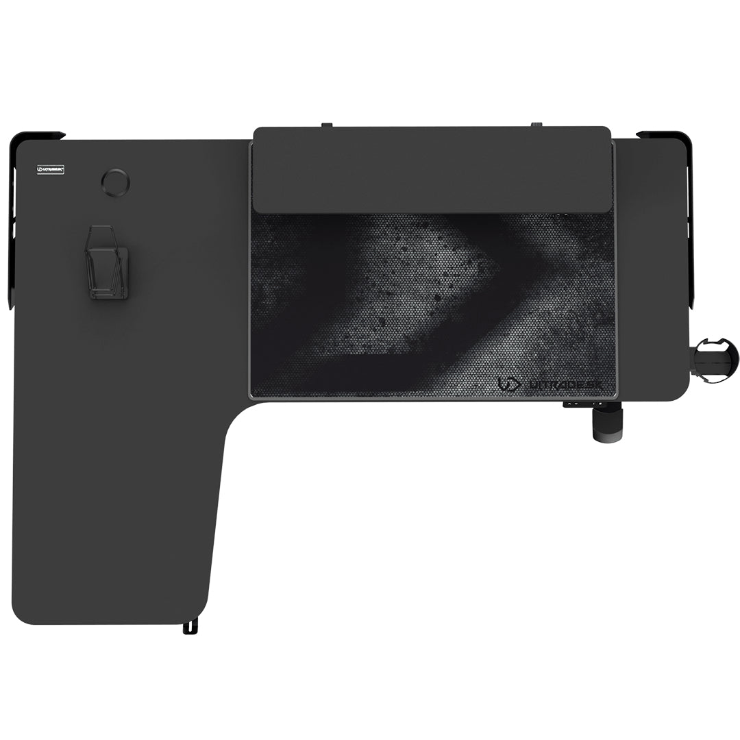 Ultradesk Winger Gaming-Tisch – 155 × 60 cm, höhenverstellbar, schwarz, Stahl