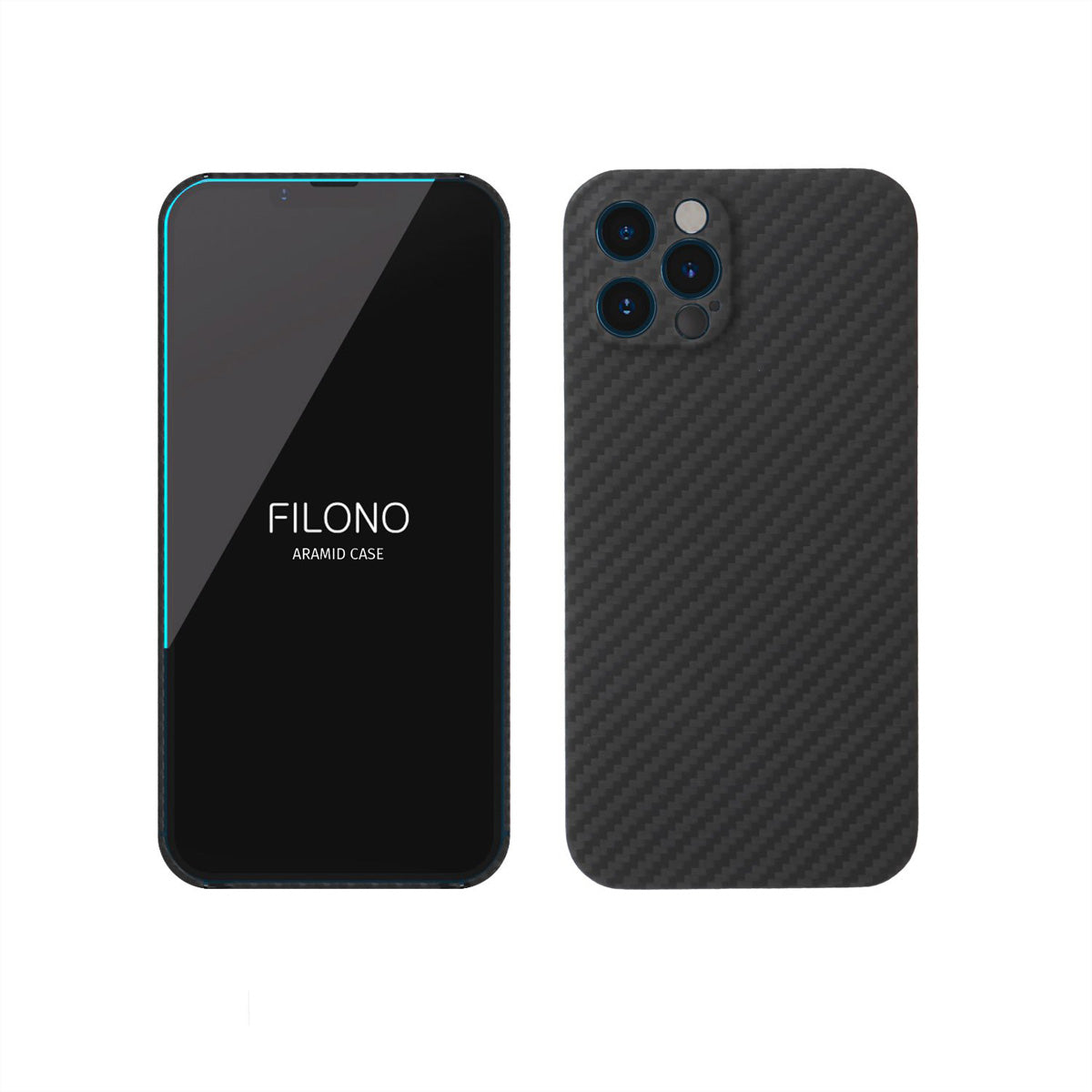 Filono Backcover – für Apple iPhone 13, MagSafe, Aramid, Schwarz/Grau