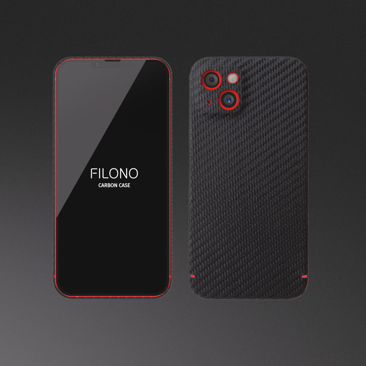 Filono Carbon Backcover für Apple iPhone 13, MagSafe, Carbon+Aramid+Keramik, Schwarz, inkl. Filono Metal R