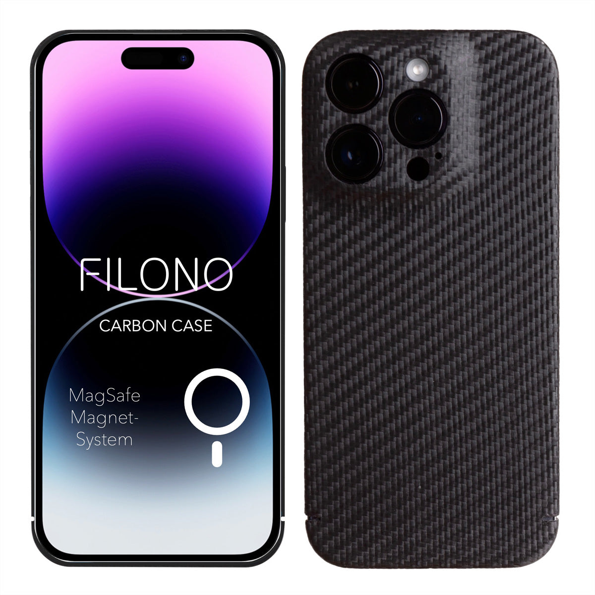Filono Carbon Backcover – für Apple iPhone 14 Pro, MagSafe