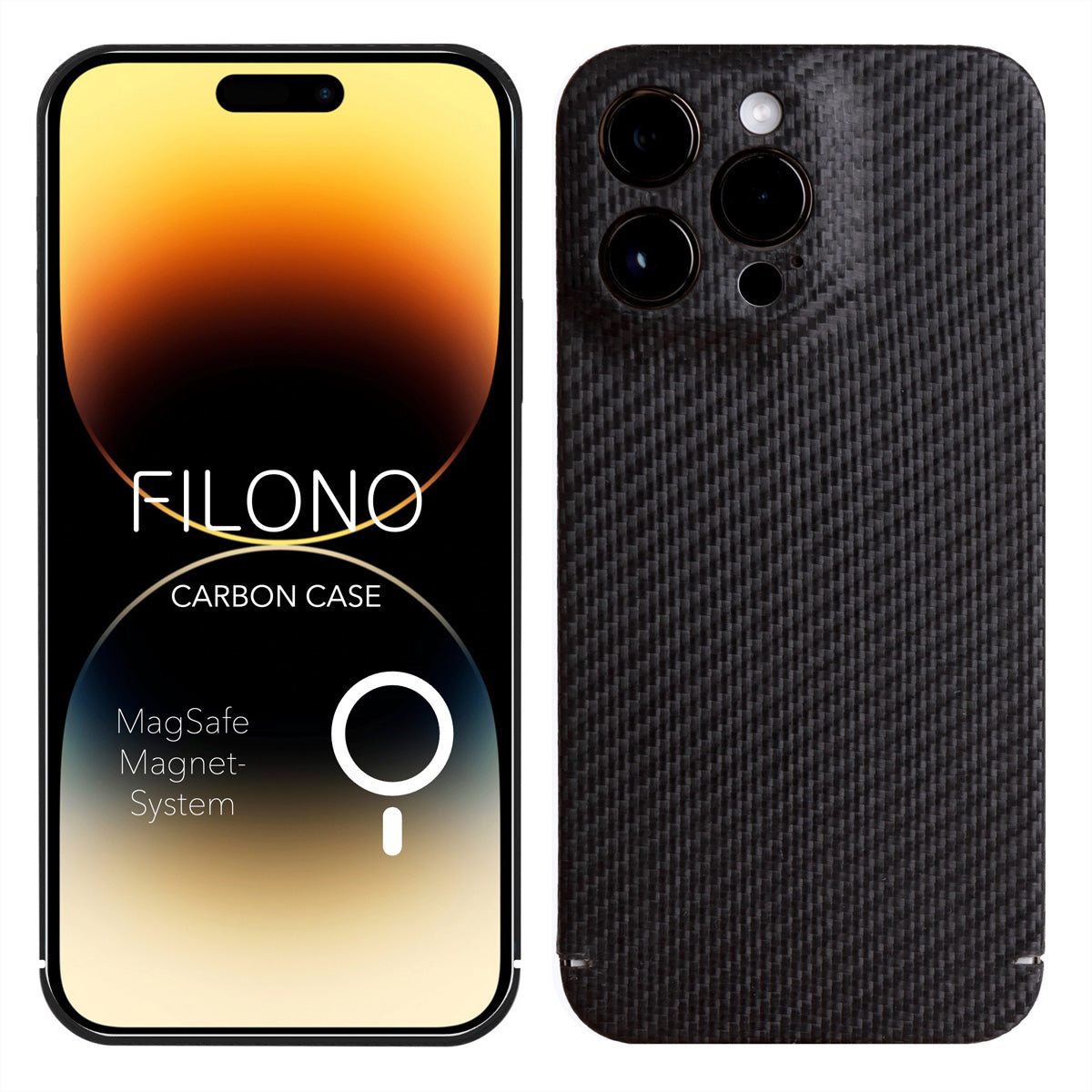 Filono Carbon Backcover für Apple iPhone 14 Pro Max, MagSafe