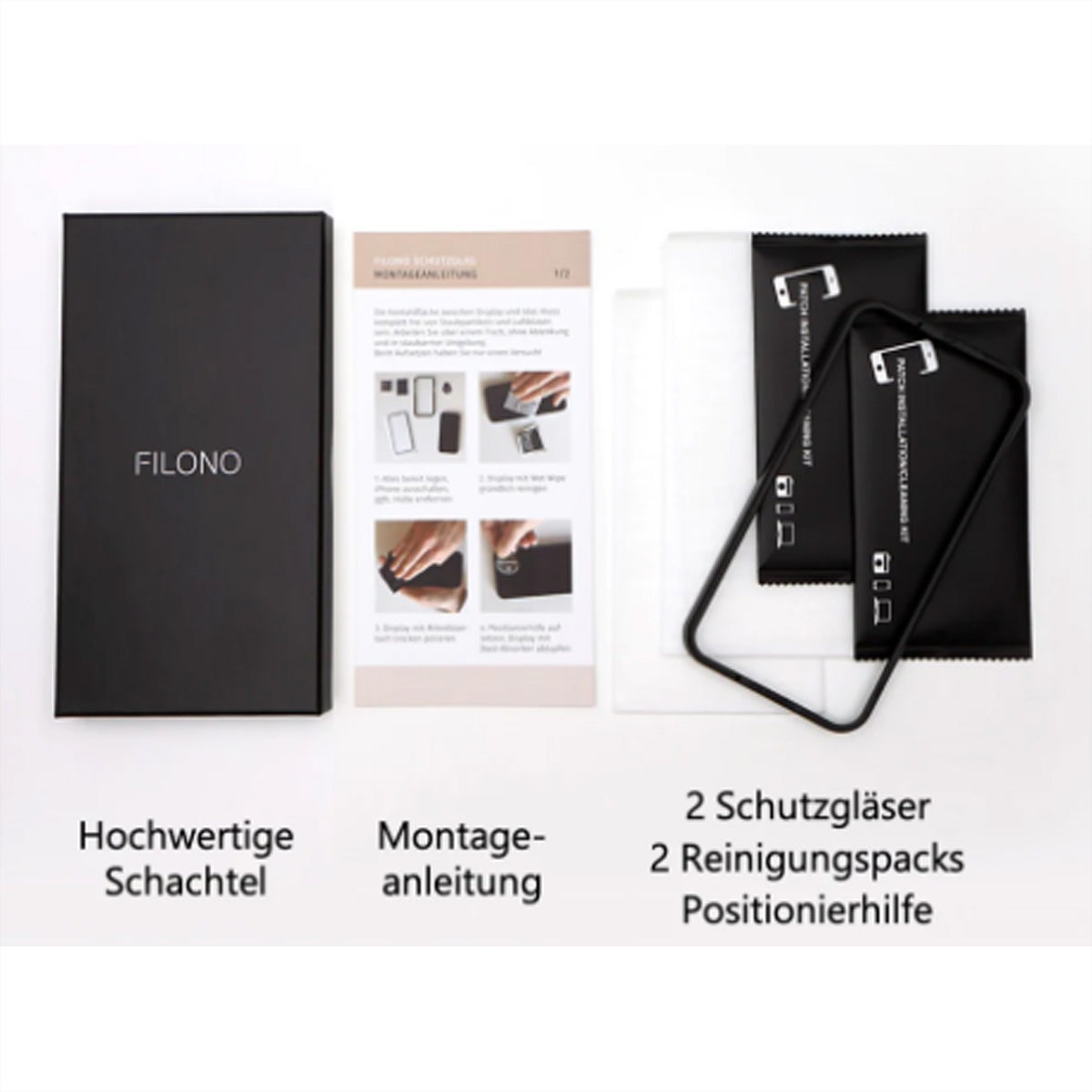 Filono Displayschutz (Panzerglas), Case Friendly – für iPhone 14