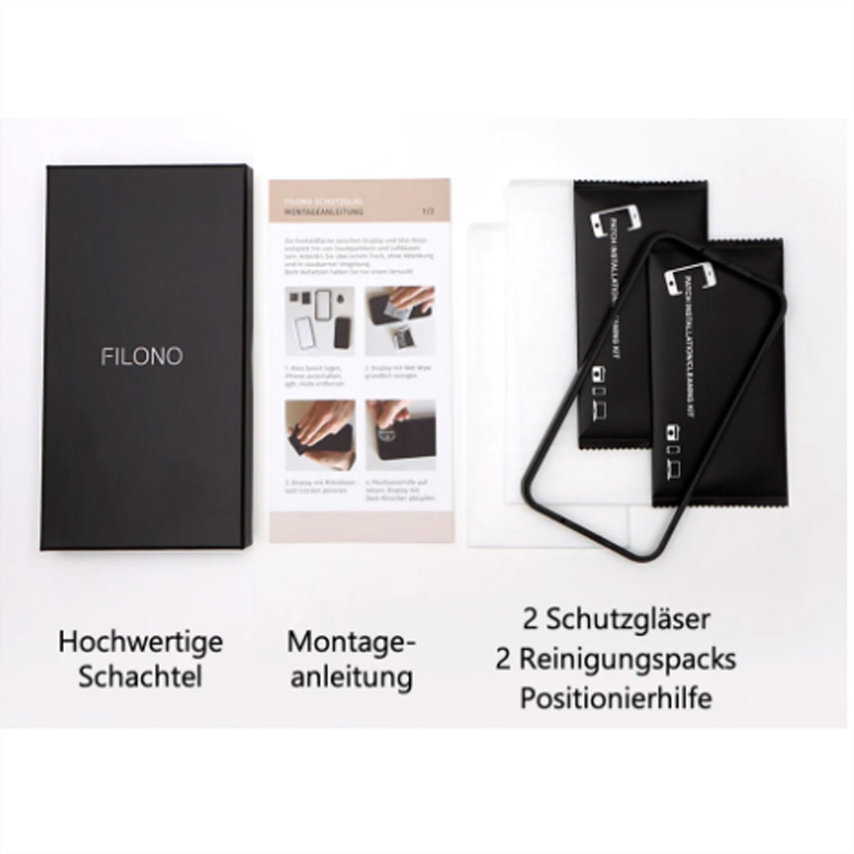 Filono Displayschutz (Panzerglas), Case Friendly – für iPhone 14