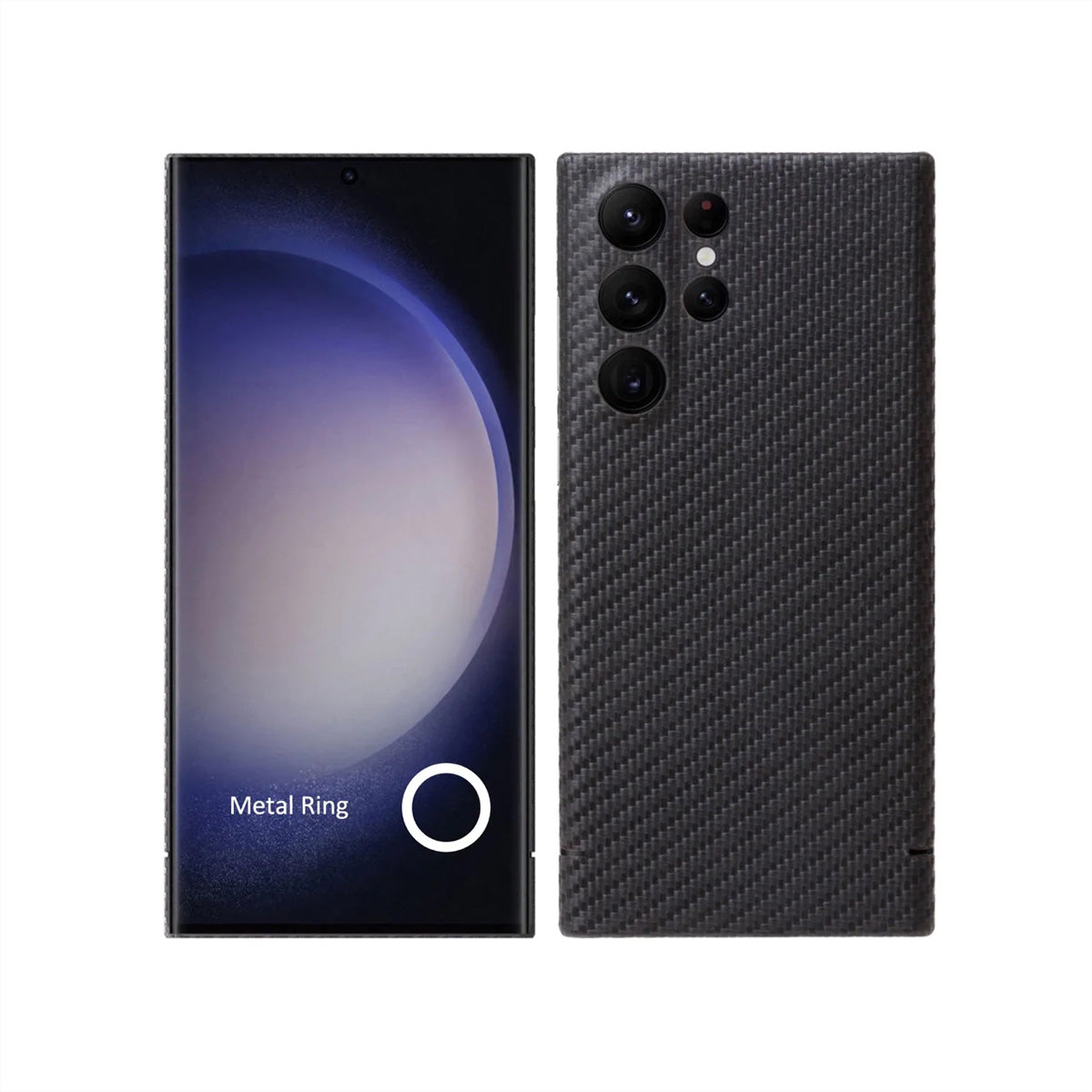 Filono Carbon Backcover für Samsung Galaxy S23, schwarz