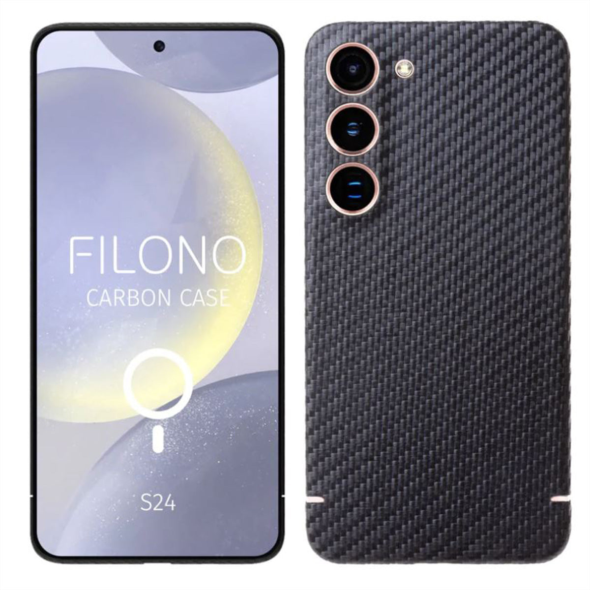 Filono Backcover – für Samsung Galaxy S24, MagSafe, Carbon, Schwarz