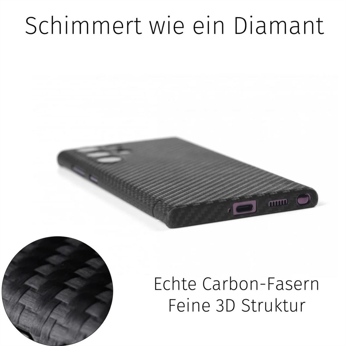 Filono Backcover – für Samsung Galaxy S25, MagSafe, Carbon+Aramid+Keramik, schwarz