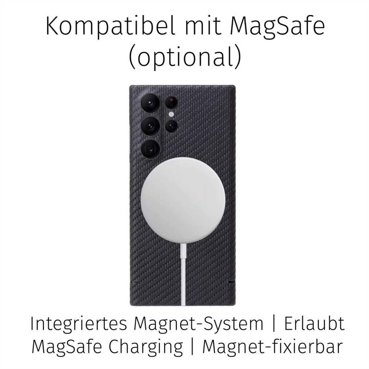 Filono Backcover – für Samsung Galaxy S25, MagSafe, Carbon+Aramid+Keramik, schwarz