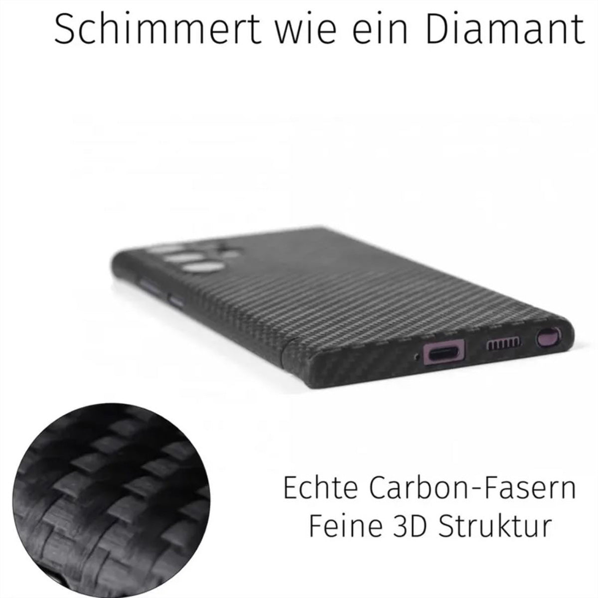 Filono Carbon Backcover für Apple iPhone 16/17, MagSafe, Carbon, Schwarz