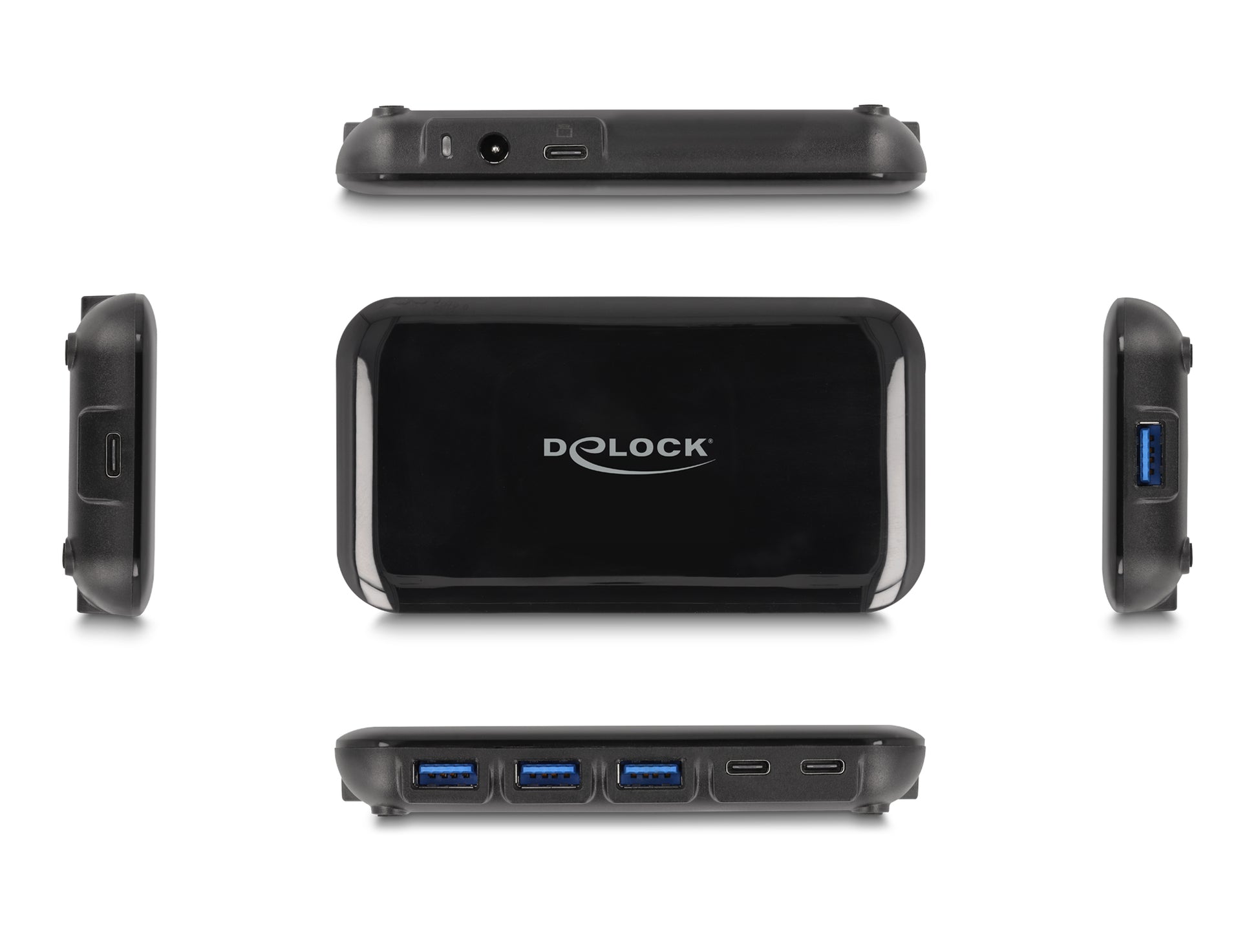 DeLOCK USB-Hub – USB-C, 4× USB-A, 3× USB-C, für Windows/Mac/iOS
