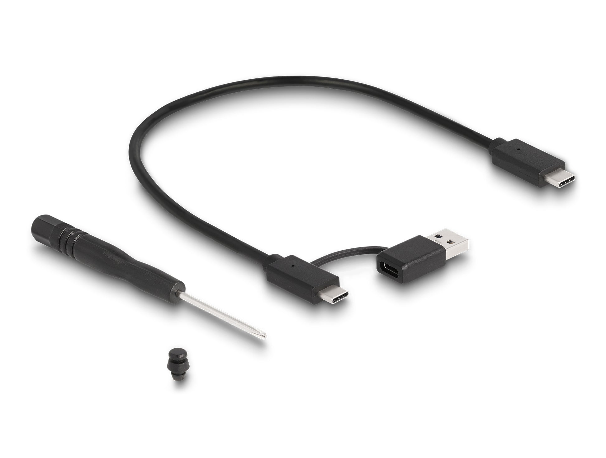 DeLOCK M.2 NVMe-Gehäuse USB-C (USB 3.2 Gen 2x2, 20 Gbit/s) – 1-Bay Externes SSD-Gehäuse – für M.2 NVMe (PCIe)