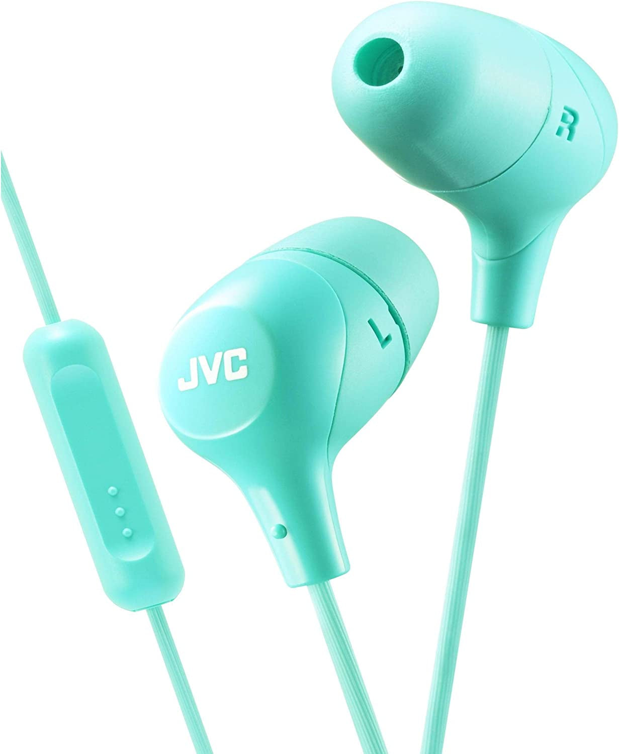 JVC HA-FX38M-G – In-Ear Kopfhörer – kabelgebunden, mit Mikrofon – grün – für iPhone/iPad u. a.