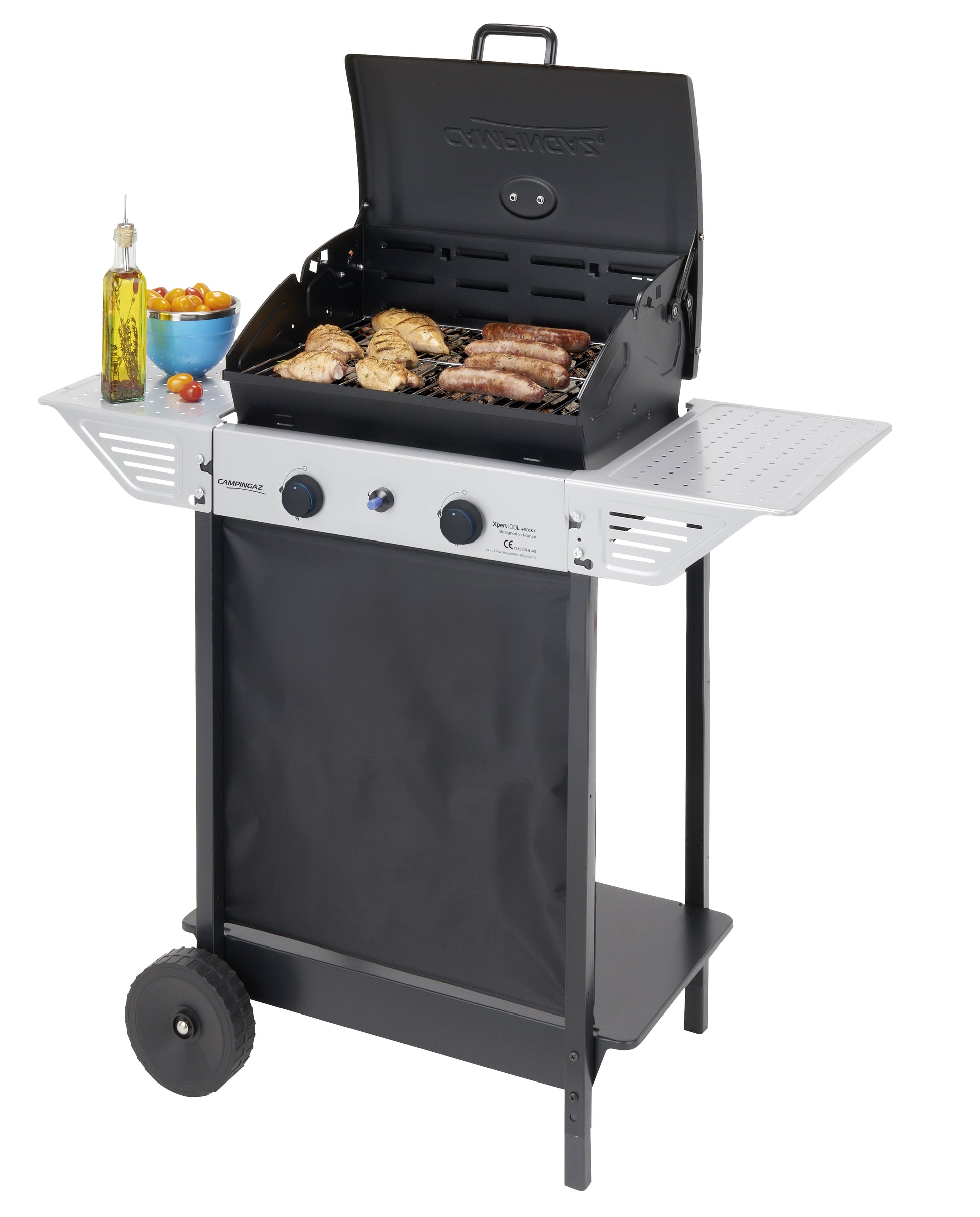 Campingaz Gasgrill Xpert 200 LXD – 2 Brenner, 7100 W, 34×54 cm Grillfläche – Schwarz