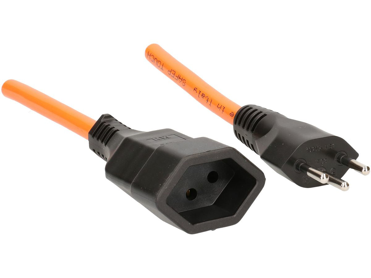 Max Hauri AG Max Hauri Verlängerungskabel – T13–T13, 5 m, 3×1 mm², orange