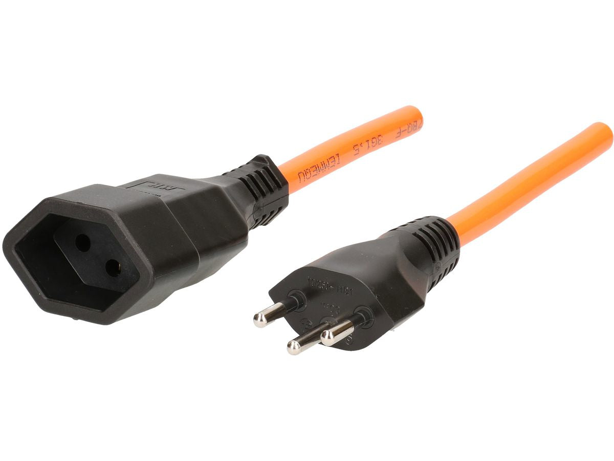 Max Hauri AG Max Hauri Verlängerungskabel – T13–T13, 5 m, 3×1 mm², orange