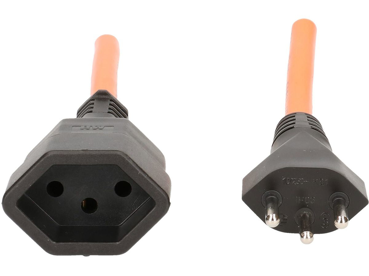 Max Hauri AG Max Hauri Verlängerungskabel – T13–T13, 5 m, 3×1 mm², orange