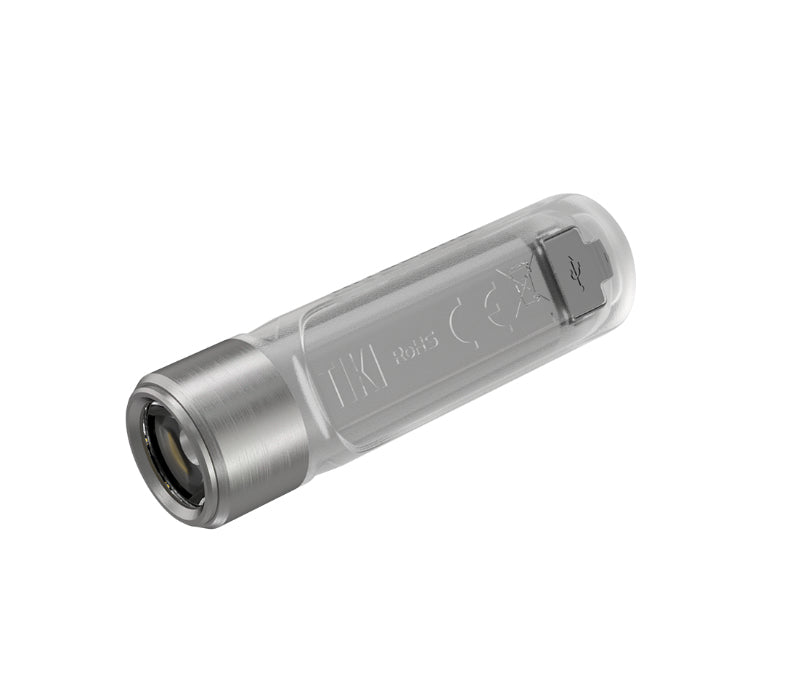 Nitecore Taschenlampe TIKI – 300 lm, 71 m, IP66, Akku, USB, 7 Modi – Grau