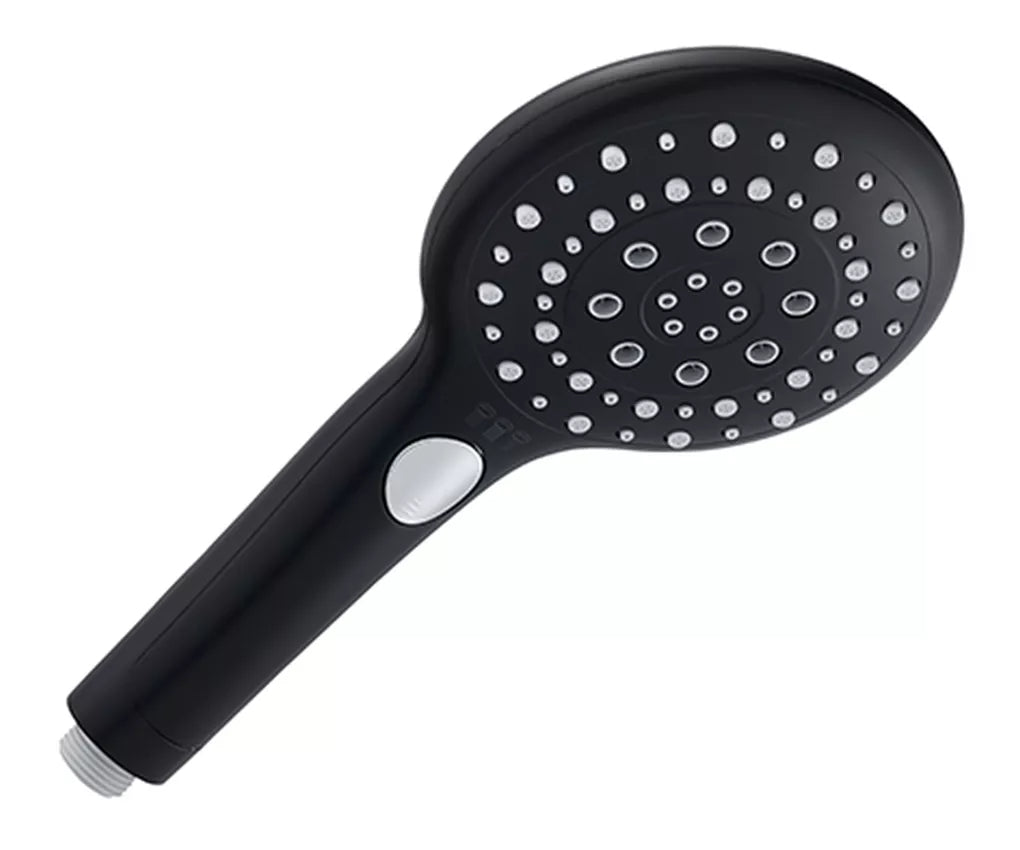 Diaqua Duschbrause Dike PCR – Ø12,9 cm, ABS/Polyoxymethylen (POM)/Silikon, Anschluss G1/2, Schwarz matt