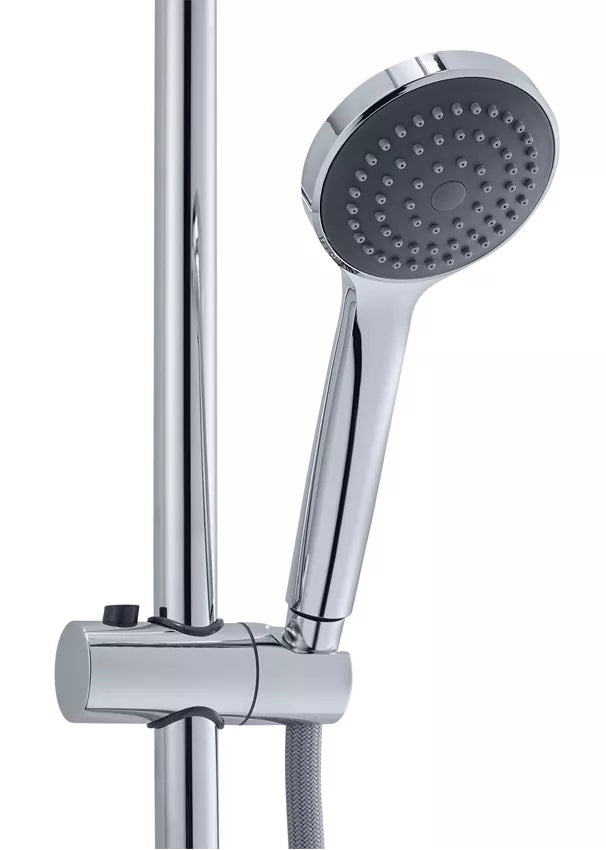Diaqua Duschsystem Ymir Turn – 115 cm, Metall/Kunststoff, Wandmontiert, Chrom