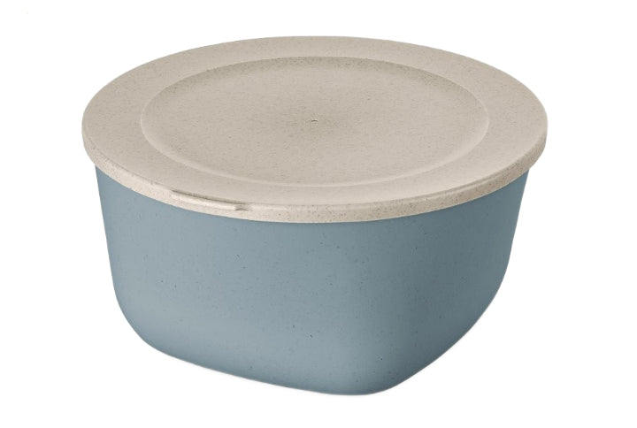 Koziol – Vorratsdose 4 l, 24,7 × 25,2 × 13 cm, Biokunststoff, Blau, Luftdicht