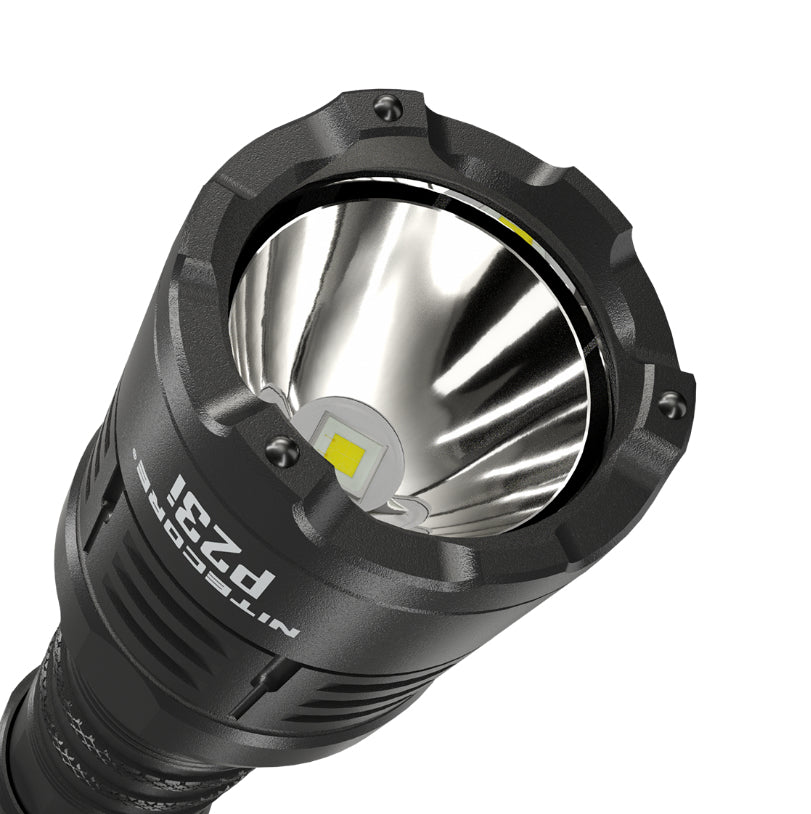 Nitecore Taschenlampe P23i – 3000 lm, 470 m, IP68, 5000 mAh Akku, USB-aufladbar – Schwarz