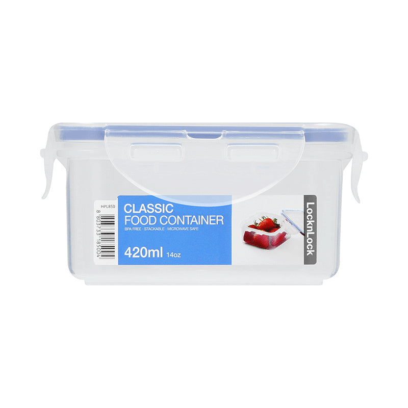 Lock & Lock Vorratsdose 4,5 l, 18 × 24,8 × 15 cm, Kunststoff/Silikon, Transparent