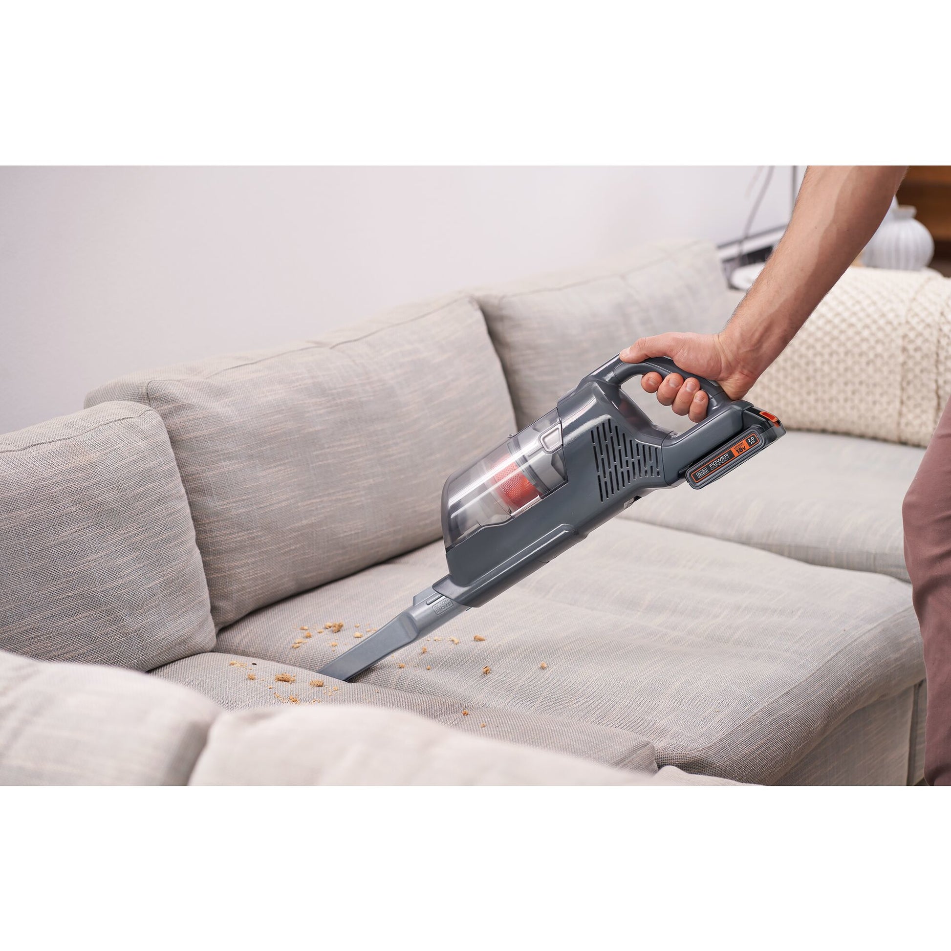 Black & Decker BLACK+DECKER Stielsauger BHFEA18D1-QW – 2000 mAh, 0,5 l, Akkubetrieb, 2 Stufen
