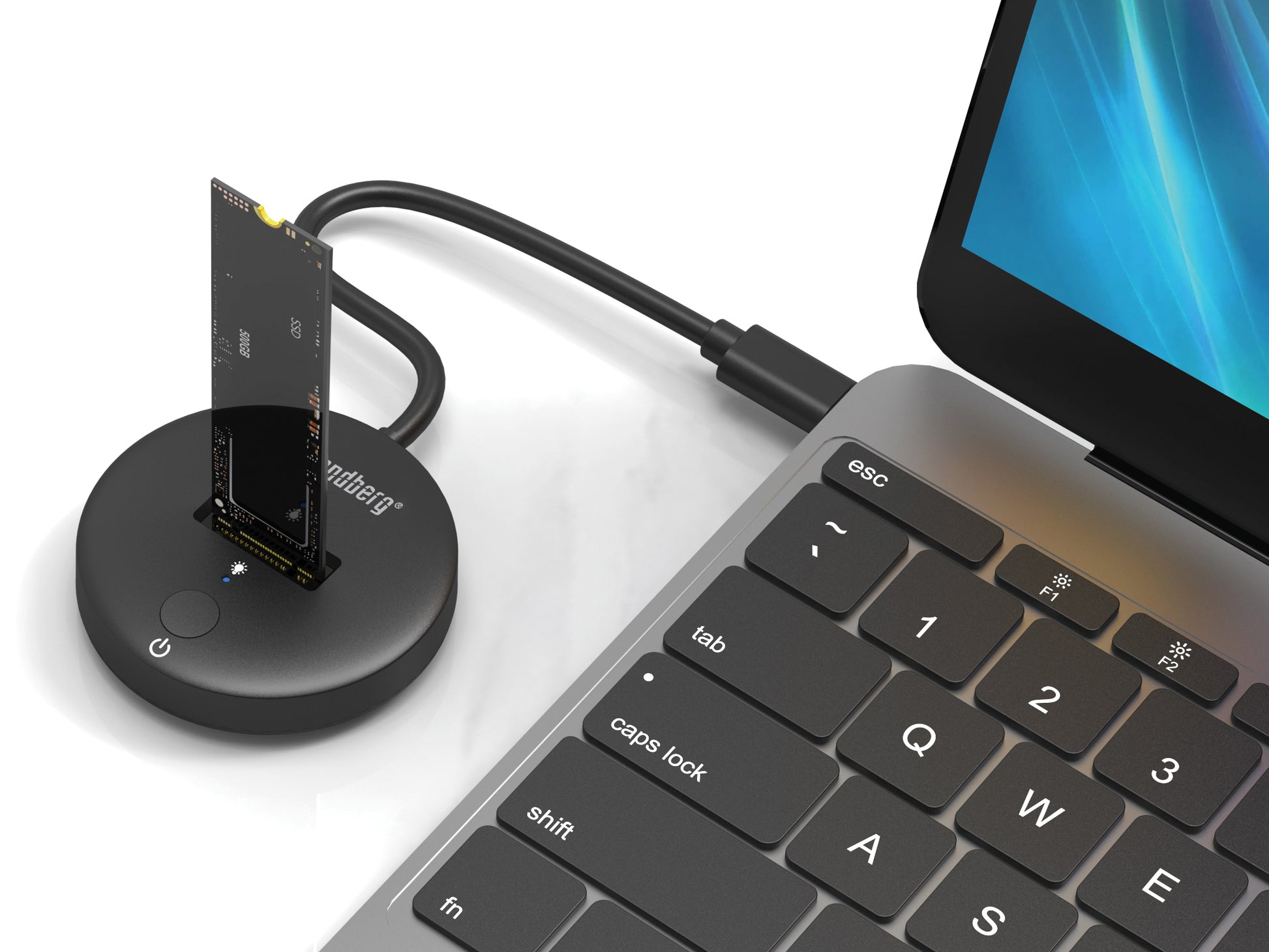 Sandberg Geräte-Dock – USB-C 10 Gbit/s, für M.2 NVMe SSD
