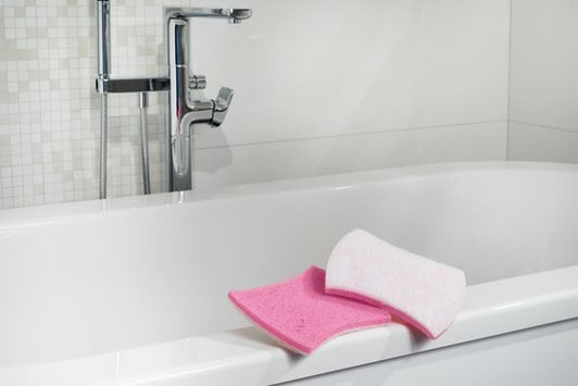 3M Spezialschwamm – Kunststoff, für Glas, 13,5 × 1,8 × 18,9 cm, Pink, 1 Stk.