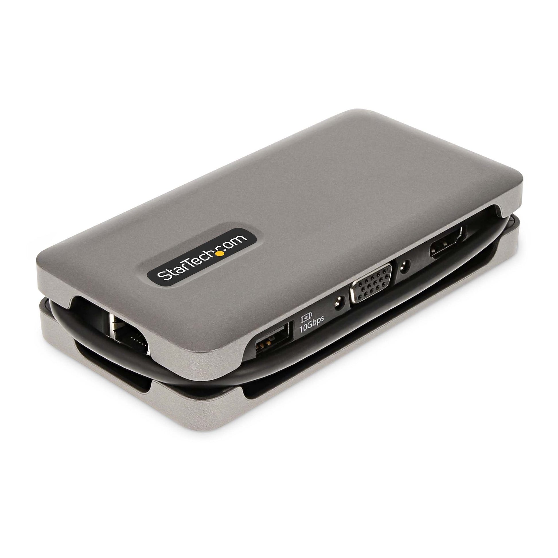 StarTech.com Multiport-Adapter – USB-C, 1× HDMI, 1× VGA, 2× USB-A, 100 W PD, GbE, für Windows/Mac/ChromeOS