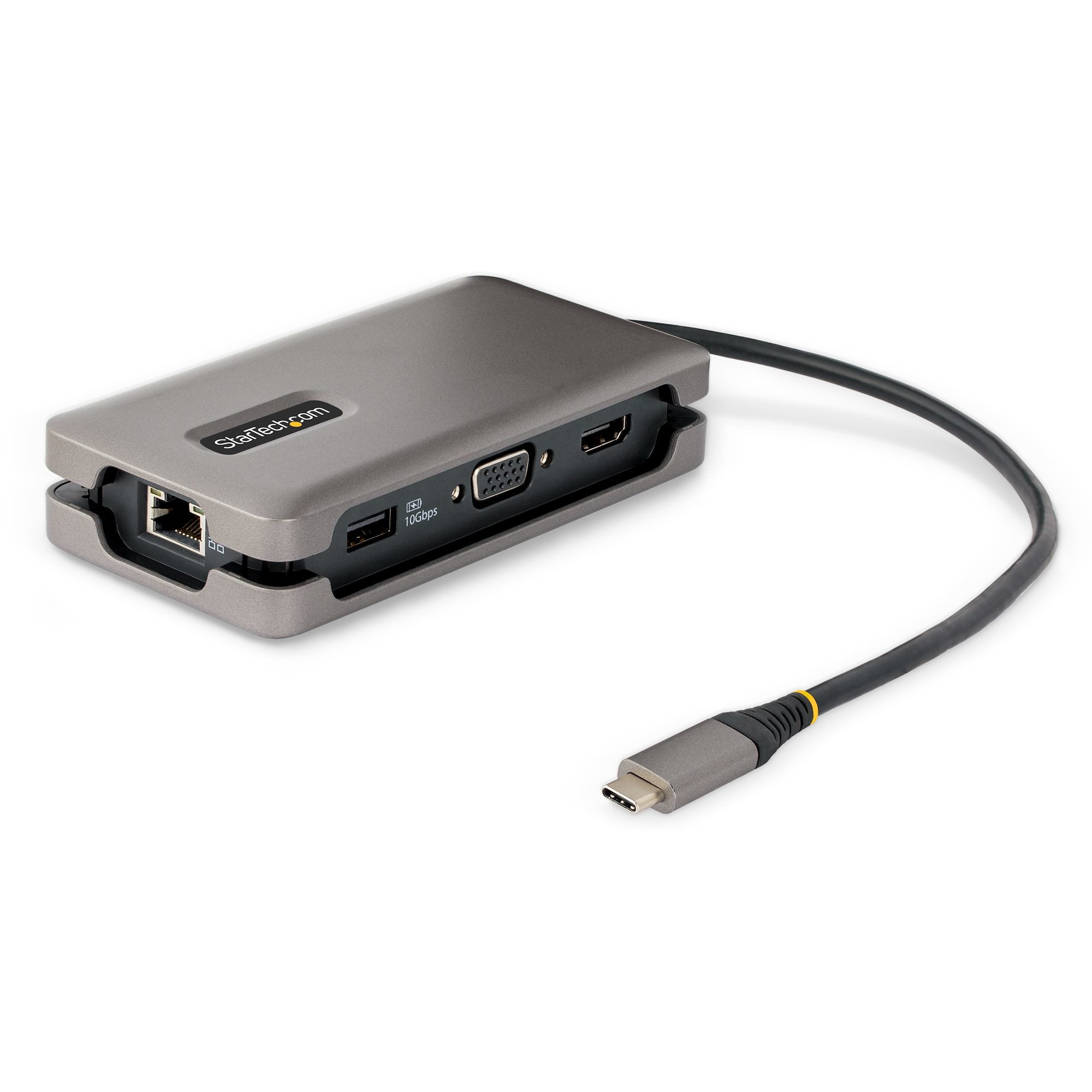 StarTech.com Multiport-Adapter – USB-C, 1× HDMI, 1× VGA, 2× USB-A, 100 W PD, GbE, für Windows/Mac/ChromeOS