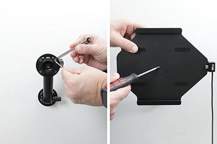 Brodit Fahrzeug-Dock für iPad 10,9" (10. Gen.) – mit Ladefunktion, 360° drehbar – Schwarz