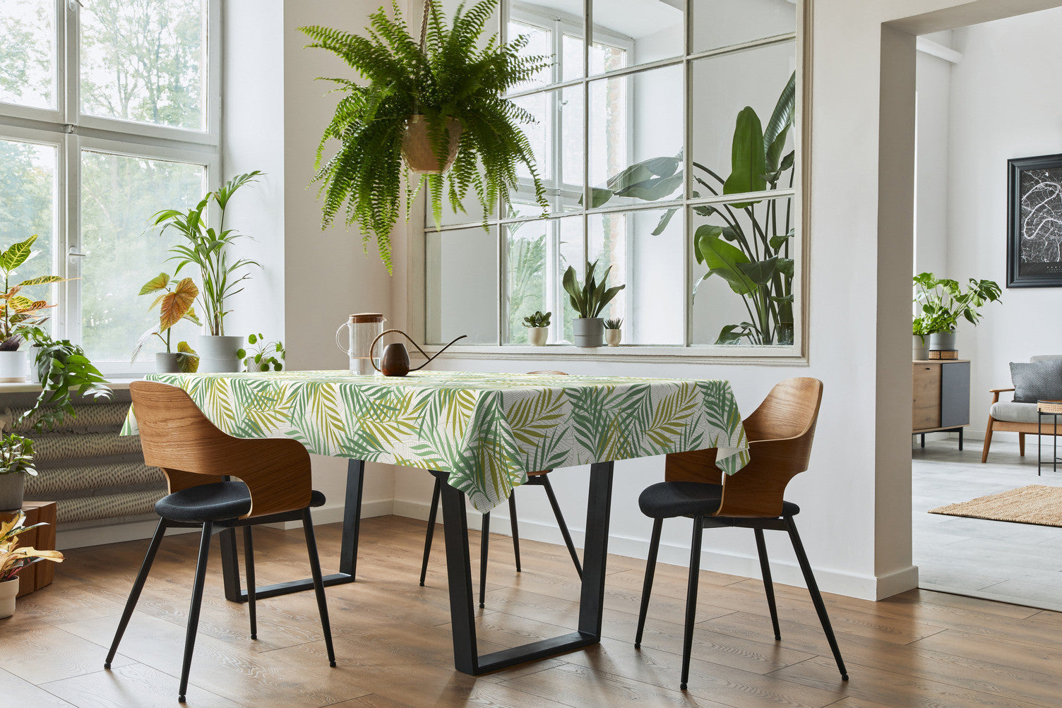 d-c-table Tischdecke – 140×180 cm, Polyester/PU, Grün, Wald