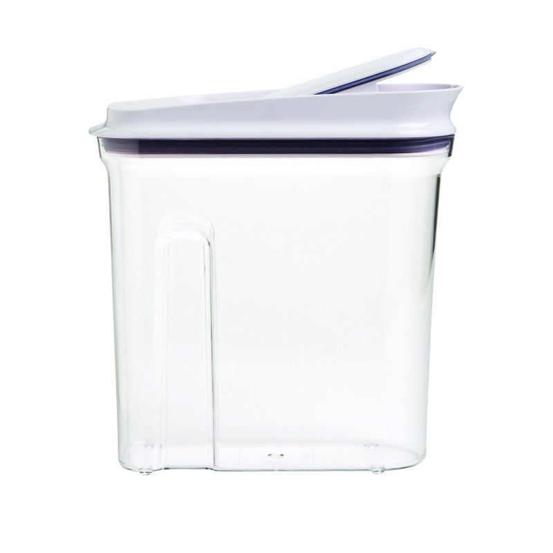OXO Vorratsdose 3,2 l, 30,5 × 10,1 × 38,1 cm, Polypropylen (PP)/Silikon, Transparent/Weiss