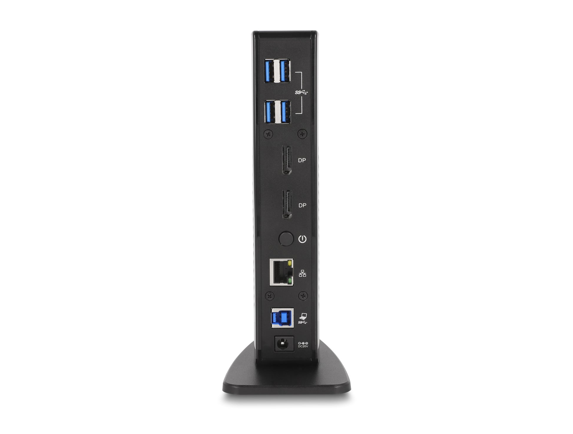 DeLOCK Dockingstation – USB-C, 2× DP, 6× USB-A, 1× USB-B, GbE, 3,5 mm Audio, für Windows/Mac