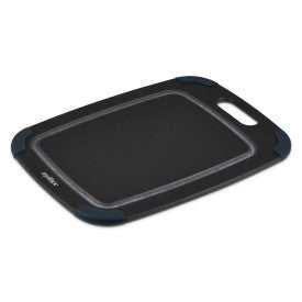 Zyliss Schneidebrett 21,5 × 29,8 × 0,6 cm, Holz (MDF), Schwarz, mit Griff, spülmaschinenfest