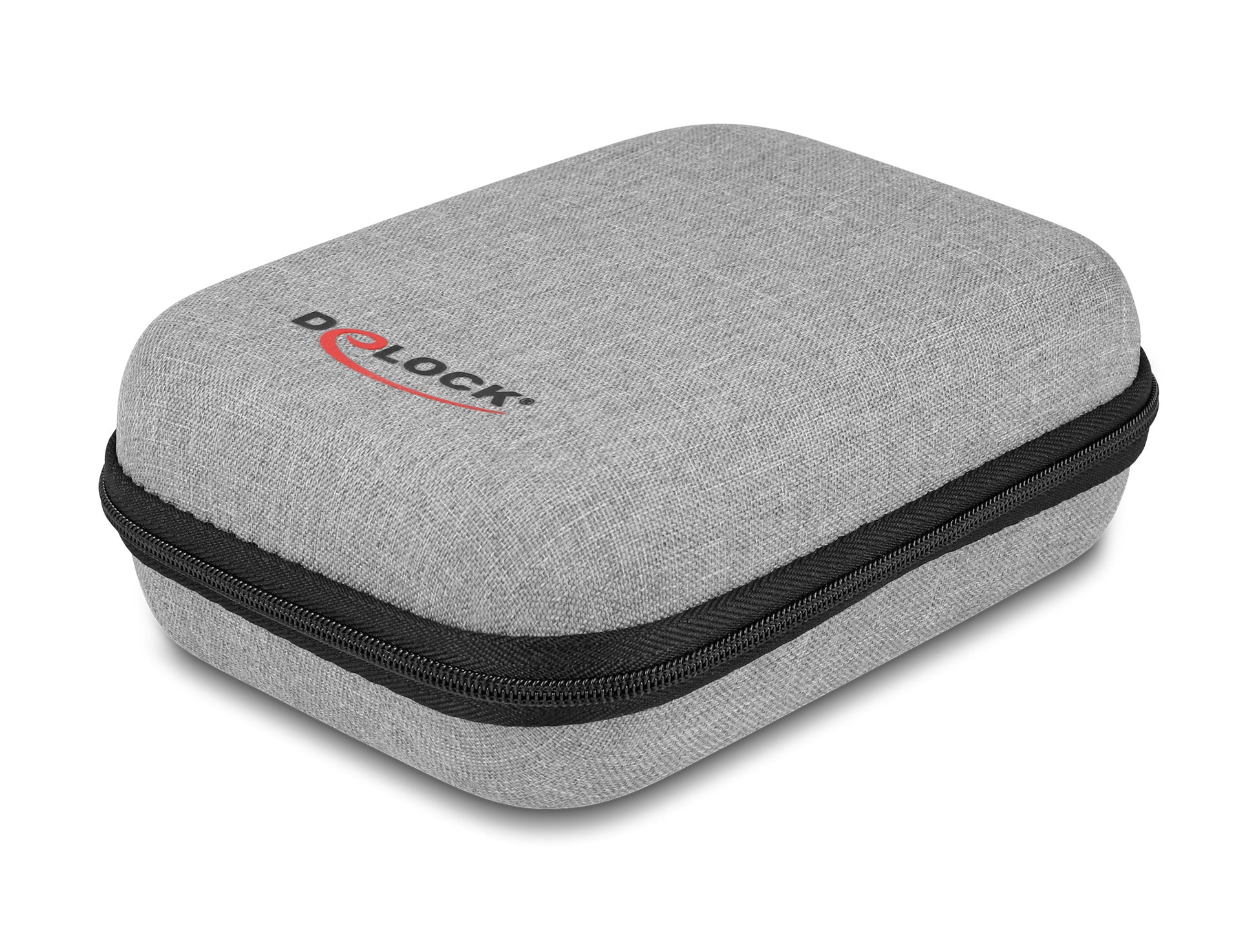 DeLOCK Hartschalen-Etui für Zubehör – wasserdicht – 11,5 × 6 × 16,5 cm – grau, Polyester – 1 Stk.
