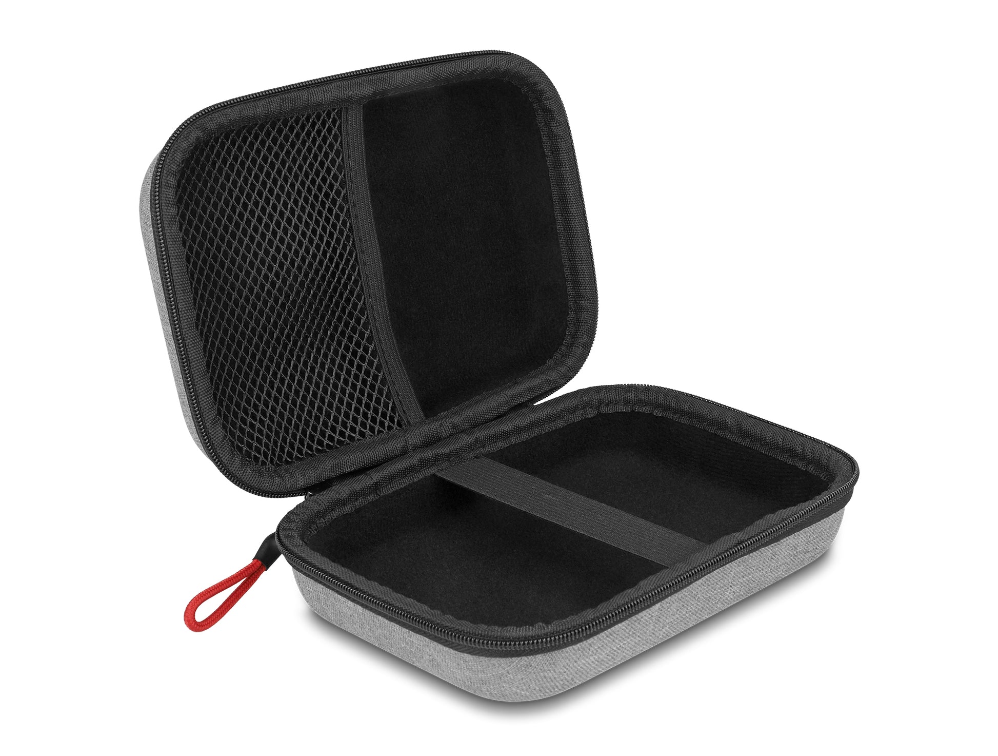 DeLOCK Hartschalen-Etui für Zubehör – wasserdicht – 11,5 × 6 × 16,5 cm – grau, Polyester – 1 Stk.