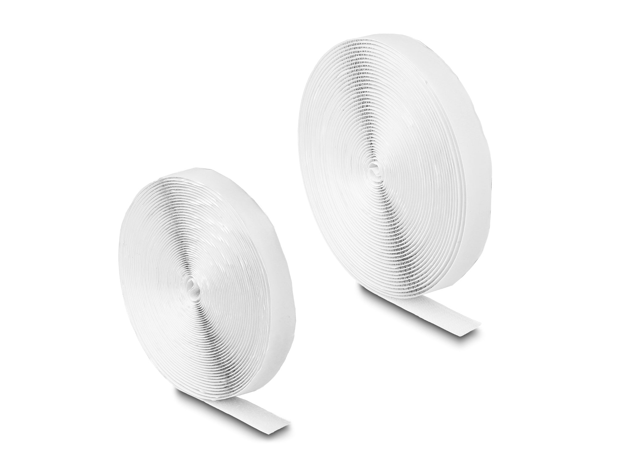 DeLOCK Klettband selbstklebend, 20 mm × 10 m – weiss