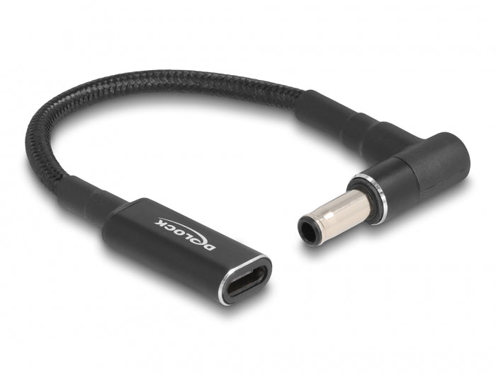 DeLOCK Adapterkabel USB-C zu Samsung 5,5 × 3,0 mm – 19,5 V, 3 A – 0,15 m – für Samsung (5,5 × 3,0 mm)