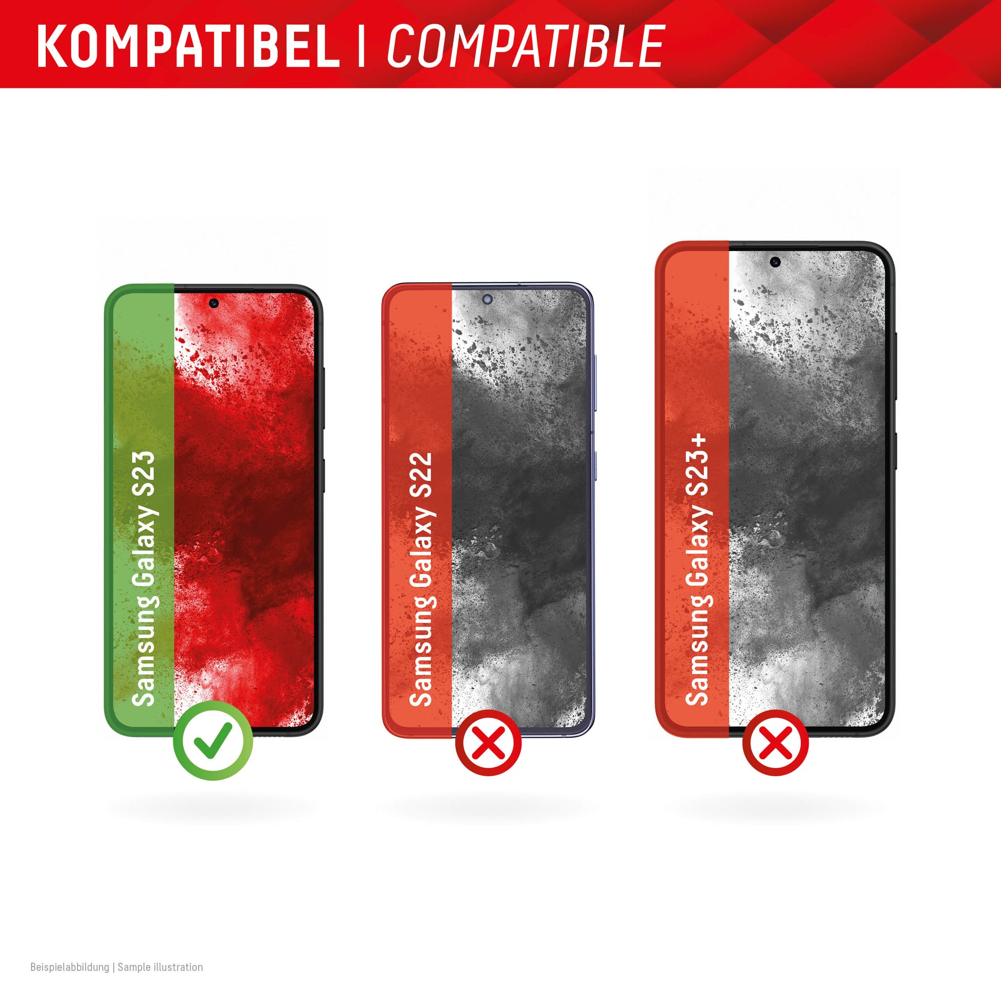 Displex Displayschutz (Panzerglas), 10H – für Galaxy S22/S23 – mit Applikator