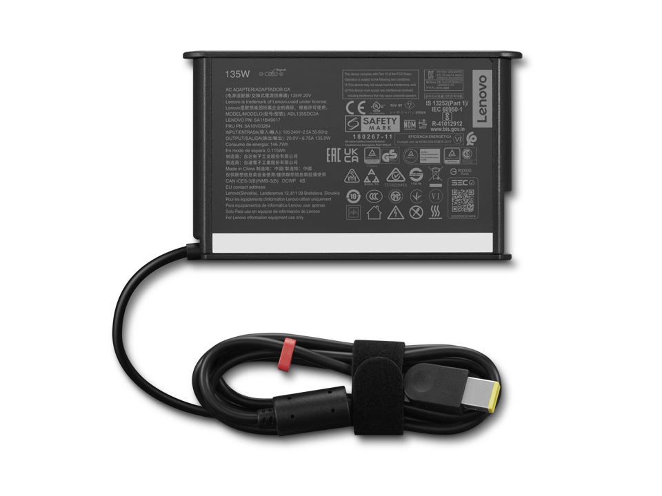 Lenovo 4X21L38724 Netzteil 135 W – 20 V, 6,75 A – für Lenovo – schwarz