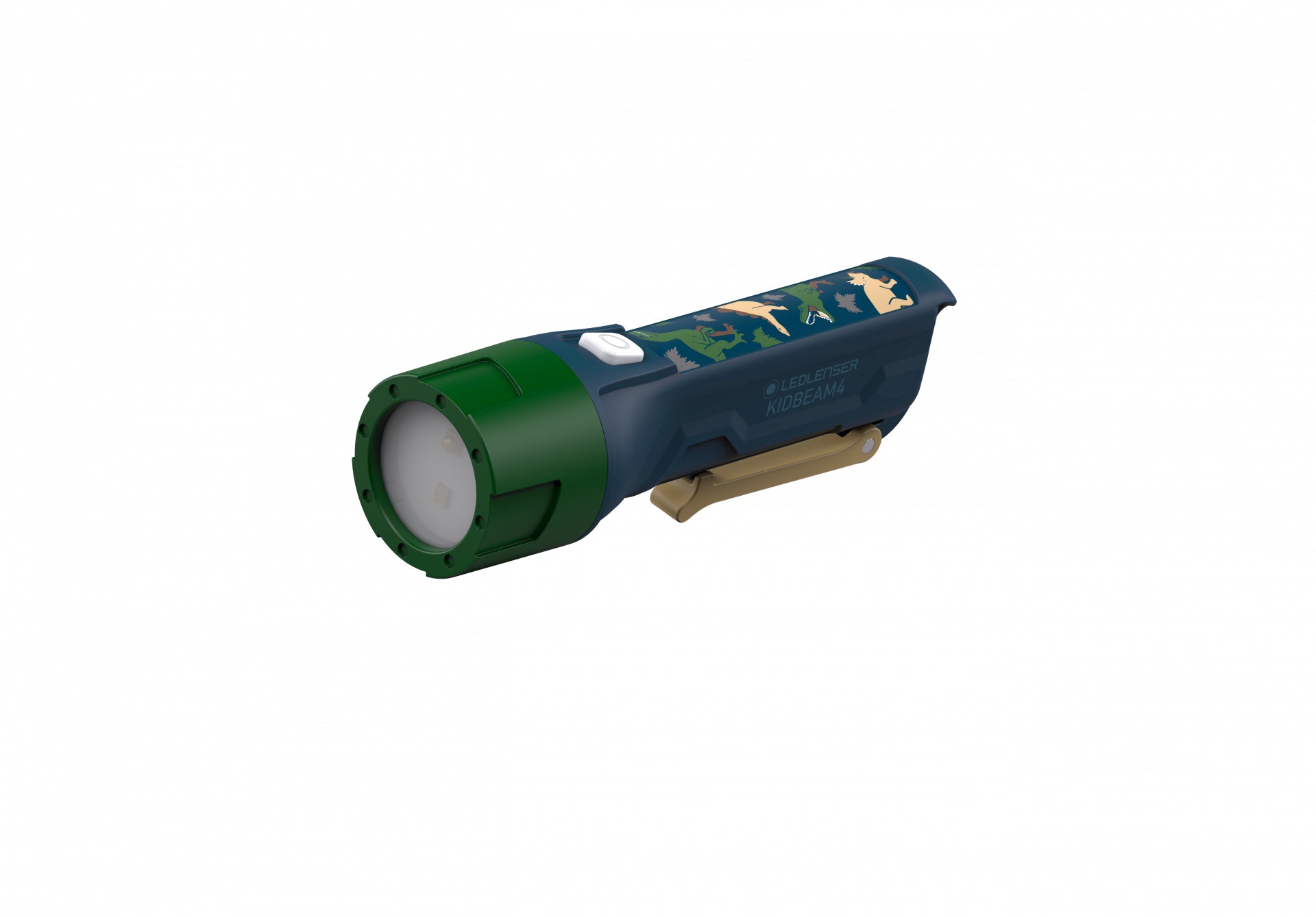 Ledlenser Taschenlampe Kidbeam4 – 70 lm, 12 m, IP44, 2× AAA (Batteriebetrieb), 6 Modi – Grün