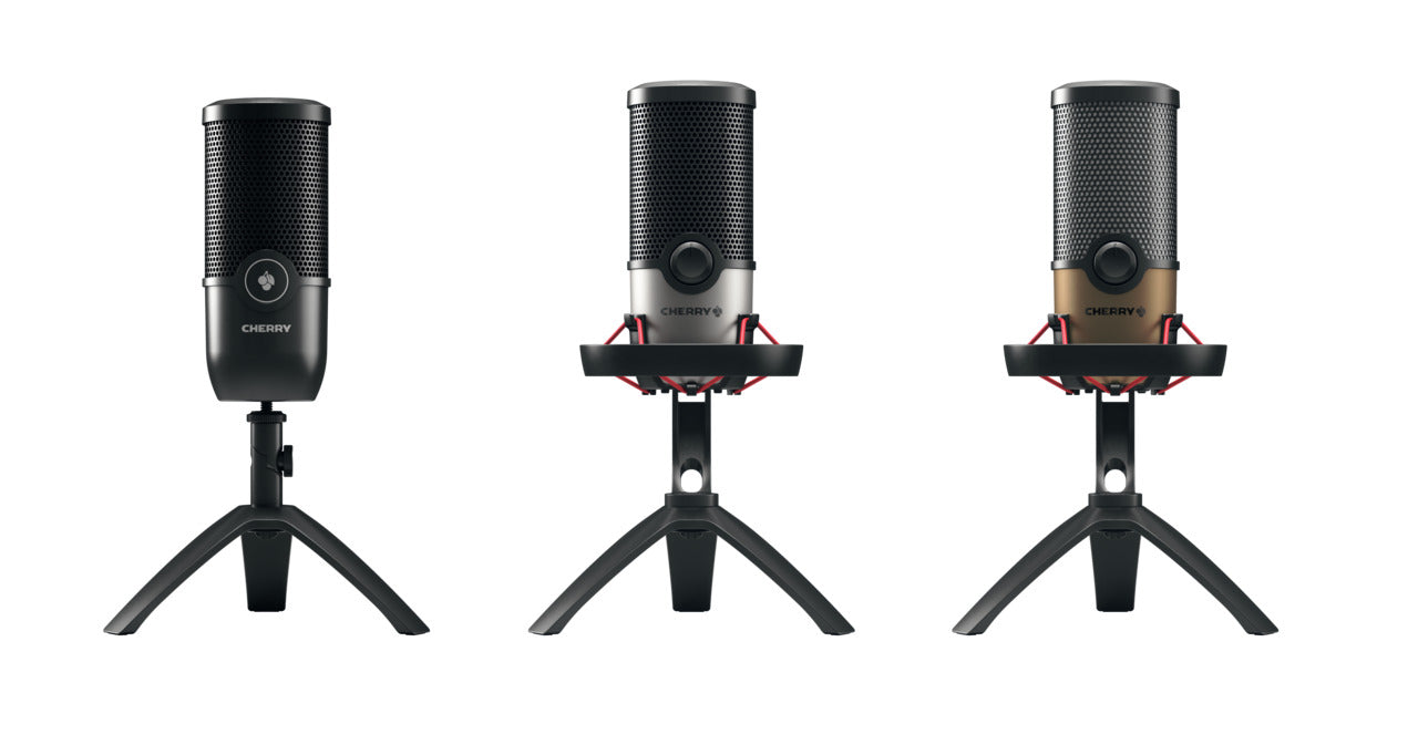 CHERRY UM 3.0 Tischmikrofon – USB, kabelgebunden, Niere, 24 Bit/96 kHz – Schwarz